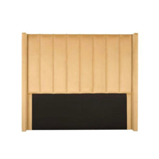 Velvet Paneled Wingback Headboard