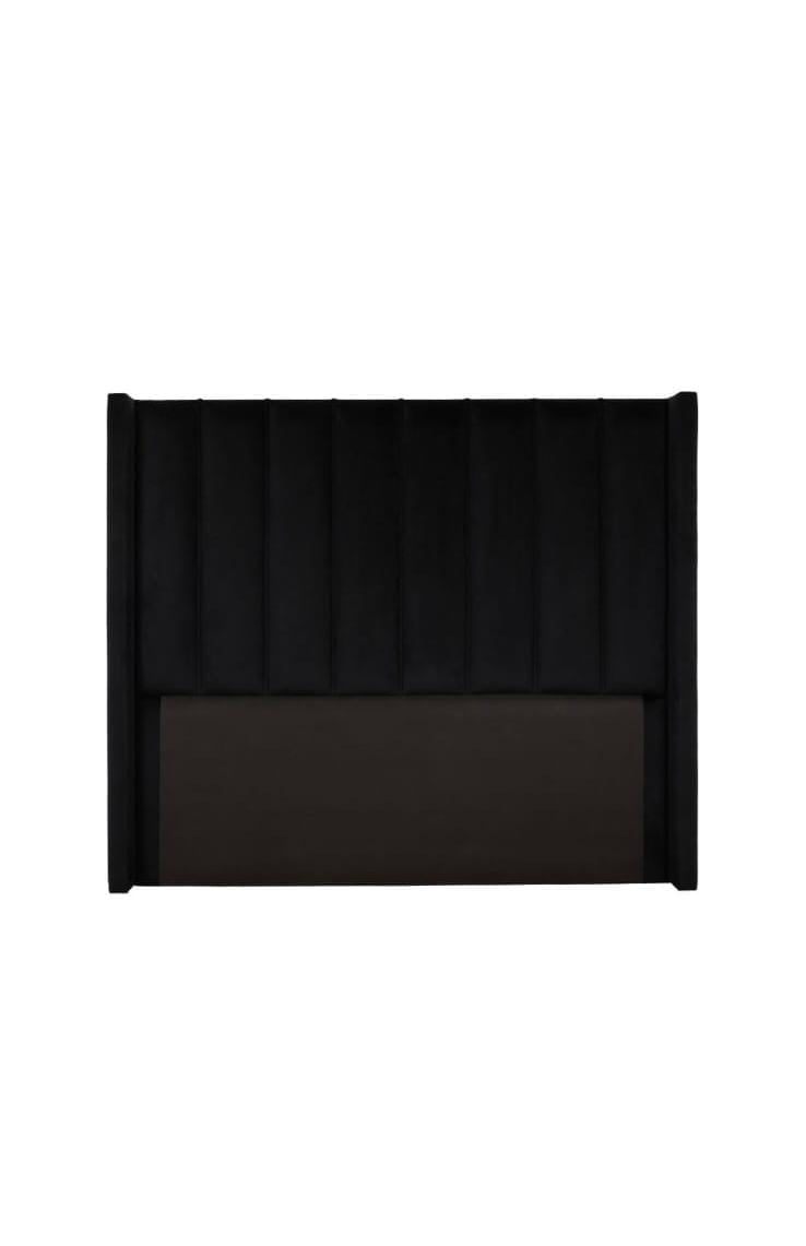 Velvet Paneled Wingback Headboard