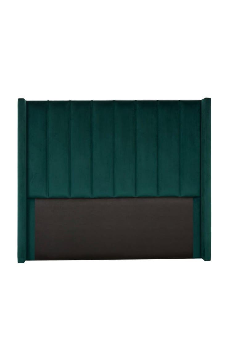 Velvet Paneled Wingback Headboard