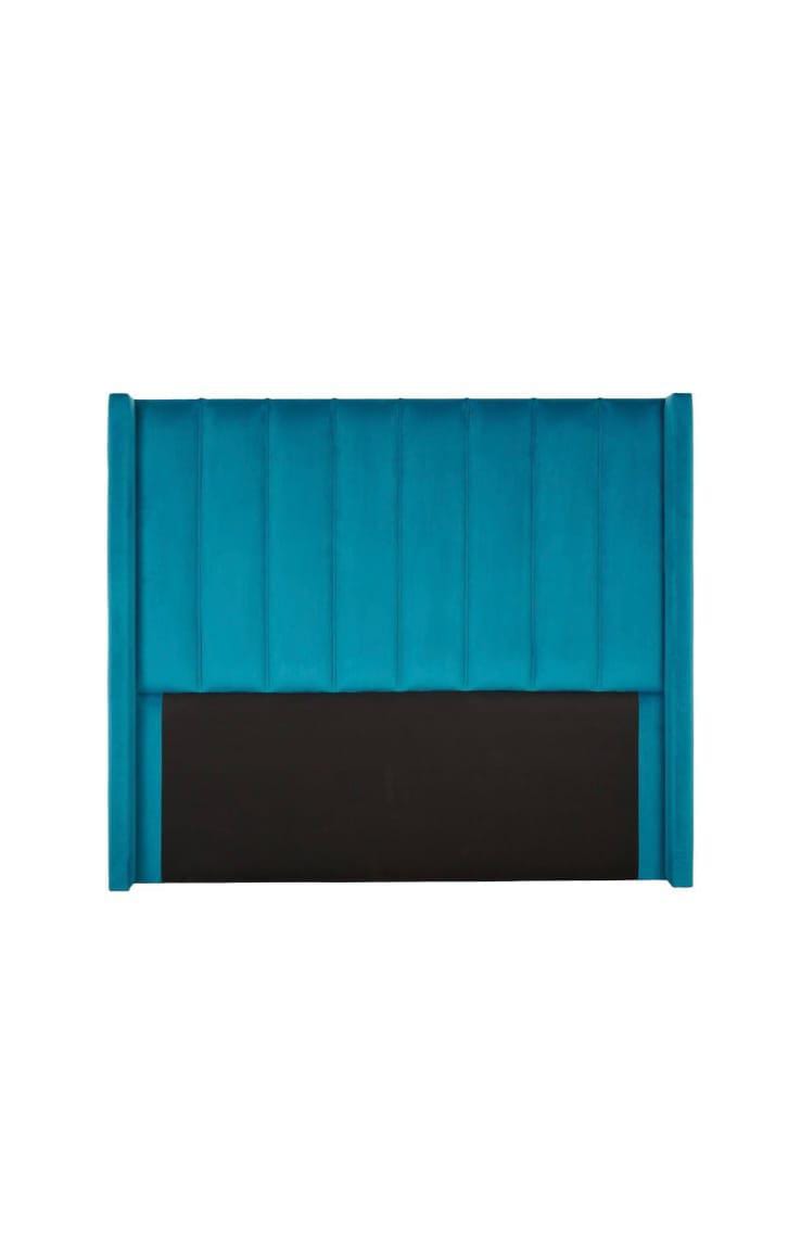 Velvet Paneled Wingback Headboard