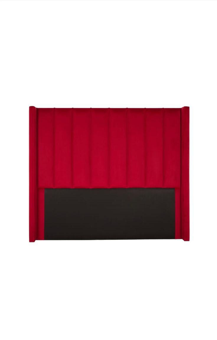 Velvet Paneled Wingback Headboard
