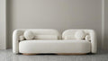 Serene Curved Bouclé Modern Sofa